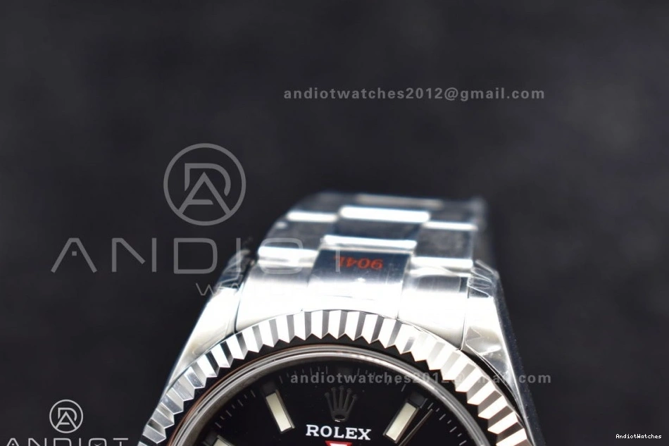 Noob Oyster SS Black Skydweller A23J Premium Best Dial 1105 on SS Bracelet Edition 0419